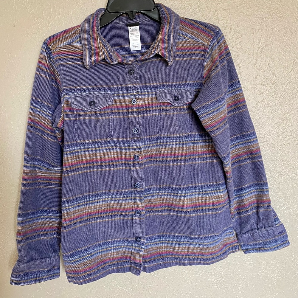 Patagonia Long Sleeve Women’s Fjord Flannel Shirt-Gaucho Stripe Size S